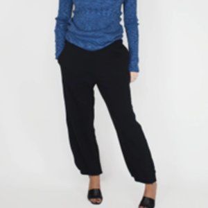 Tibi Cropped Sweatpants with zipper – black Small